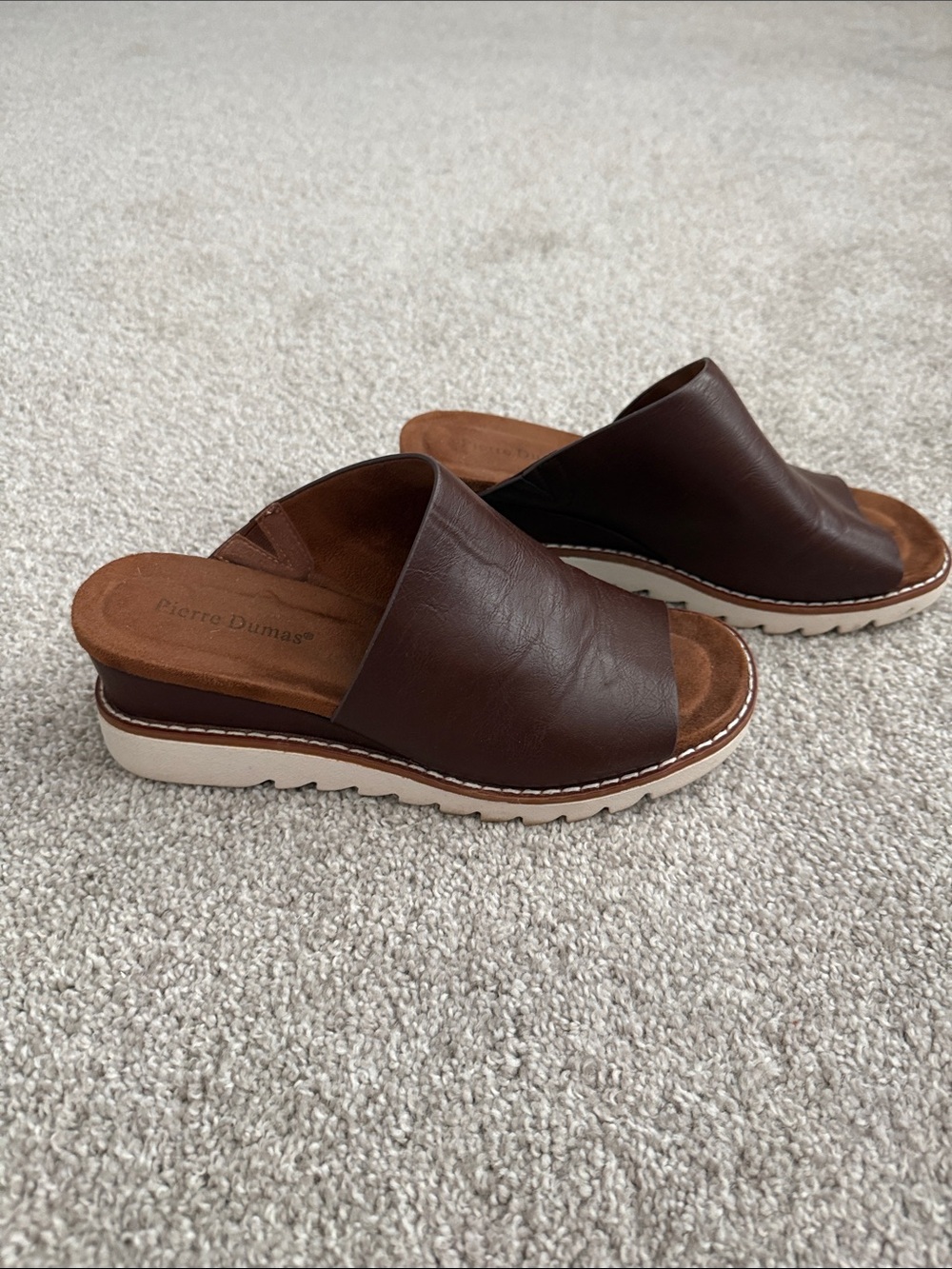 Pierre Dumas Dark Brown Slide Sandals - Picture 3 of 5